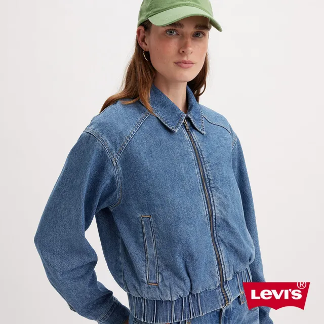 【LEVIS 官方旗艦】女款 拉鍊式牛仔外套 / 短版丹寧  熱賣單品 A7192-0000