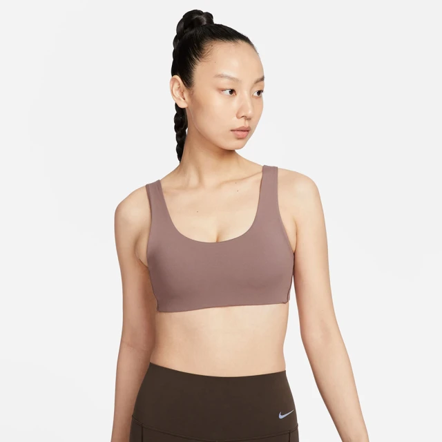 NIKE 耐吉NIKE 耐吉 運動內衣 輕度支撐 訓練 AS W NK DF ALATE ALL U BRA 女款 褐紫(FB3240208)