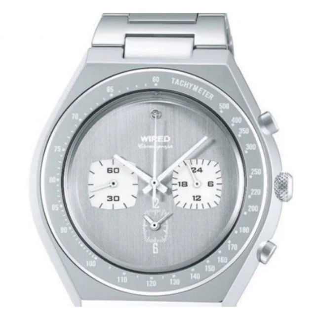 WIRED 官方授權 W1 時尚計時碼腕錶-全球限量800只-灰-錶徑45.6mm(AGAV732J)