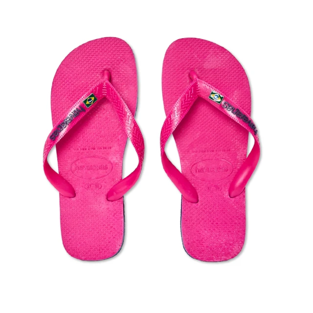 havaianas 哈瓦仕havaianas 哈瓦仕 Havaianas Brasil Layers 女鞋 桃紅色 國旗款 防水 人字拖 拖鞋 4140715-8910U