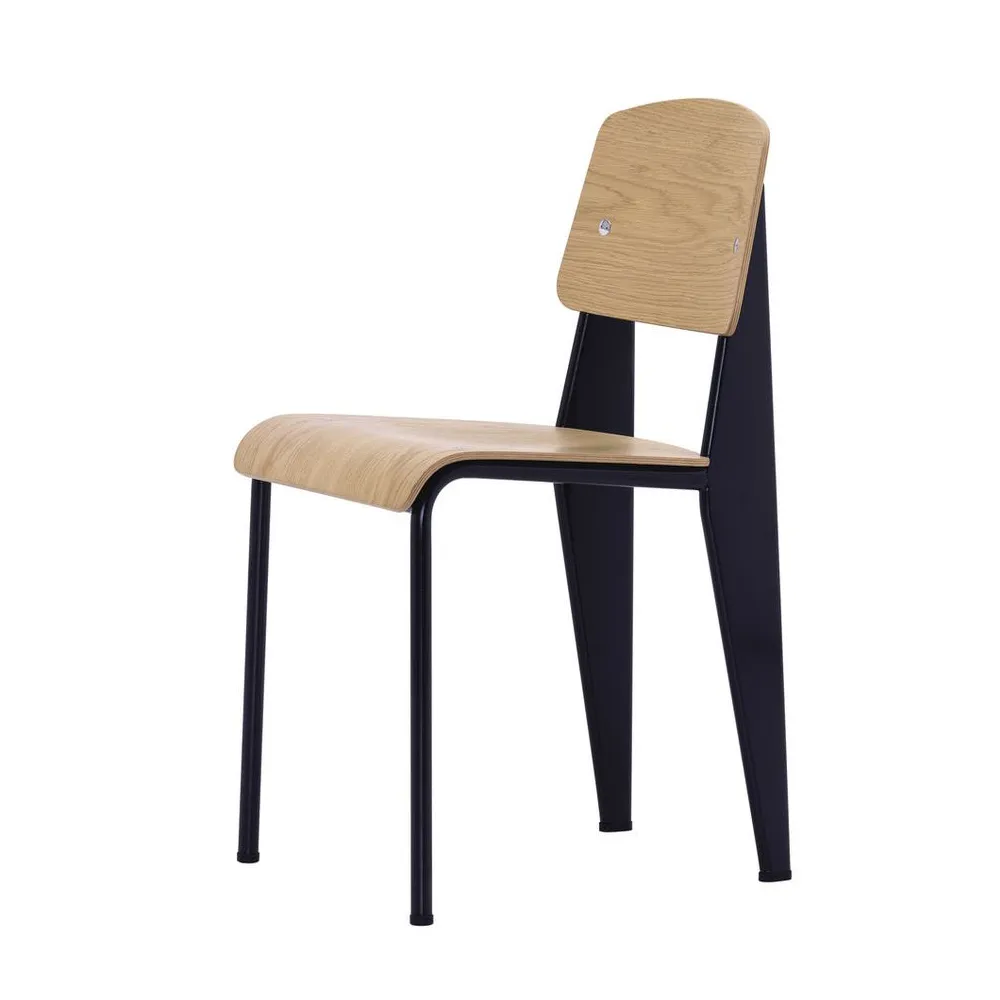 【北歐櫥窗】Vitra Standard 標準單椅(淺橡木座面、深黑椅腳)