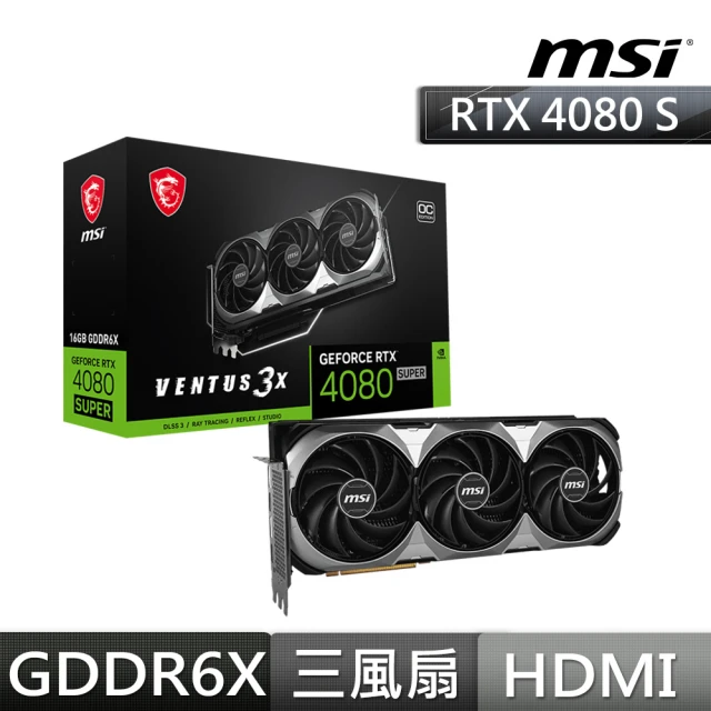 MSI 微星 GeForce RTX 4080 SUPER 16G VENTUS 3X OC 顯示卡