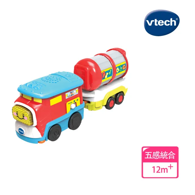 【Vtech】嘟嘟鐵道迷頑食2入組(電動火車+火車餐具)