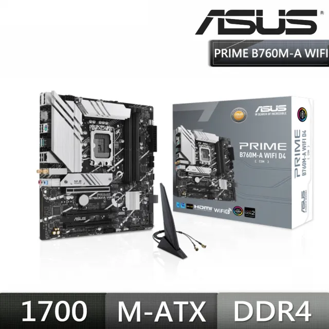 【ASUS 華碩】PRIME B760M-A WIFI D4-CSM 主機板