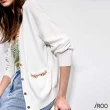 【iROO】綴金屬鏈口袋針織外套