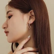 【MiiK】銀針 耳環 長耳環 不對稱耳環《光的盡頭》(鋯石 不對稱耳環 個性耳環 韓系)