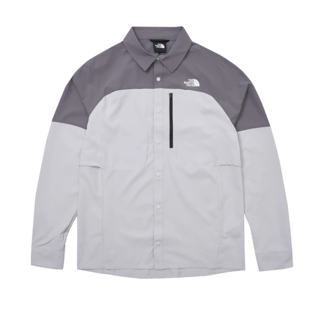 The North Face TNF 長袖襯衫 吸濕排汗防曬 M FIRST TRAIL UPF L/S SHIRT - AP 男 灰(NF0A83TJRO5)