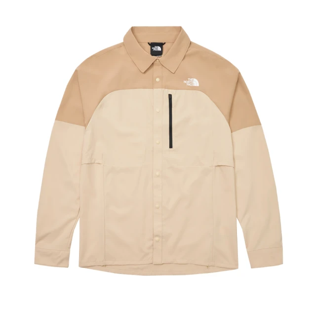 The North Face TNF 長袖襯衫 吸濕排汗防曬 M FIRST TRAIL UPF L/S SHIRT - AP 男 卡其(NF0A83TJPV6)