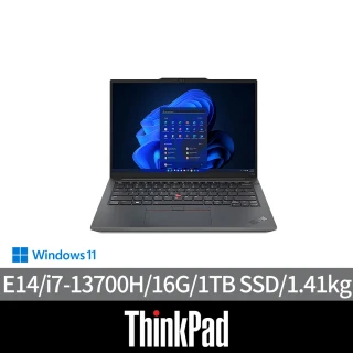 ThinkPad 聯想 Office2021組★14吋i7商用筆電(E14/i7-13700H/16G/1TB SSD/W11H)