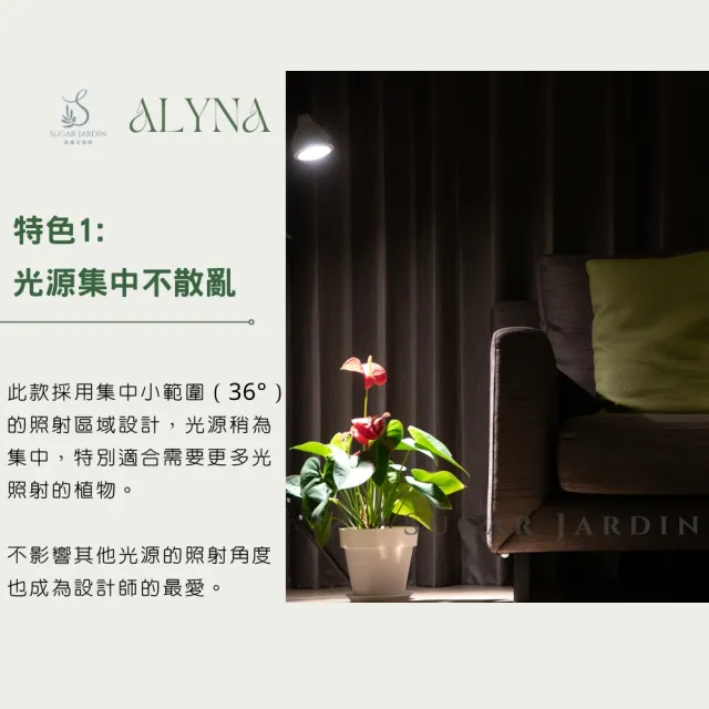 【微糖花植間】ALYNA植物燈30W-軌道燈座組(全光譜植物生長燈/植物軌道燈)