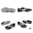【MIZUNO 美津濃】田徑釘鞋 X Sprint 男鞋 黑 白 抓地 皮革 輕量 可拆釘 田徑 競速 美津濃(U1GA2324-05)