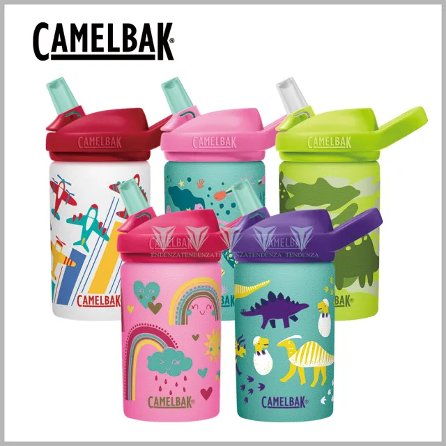 【CAMELBAK】400ml eddy+ 兒童吸管單層不鏽鋼水瓶(全新改款/霧面設計)