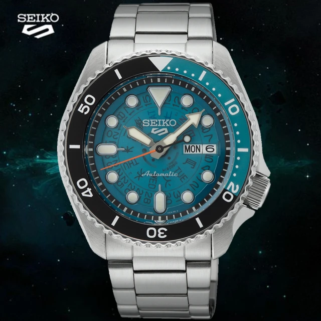 SEIKO 精工 5 Sports系列 半透明 湖水綠 機械腕錶 雙11 特惠(SRPJ45K1/4R36-13N0B)