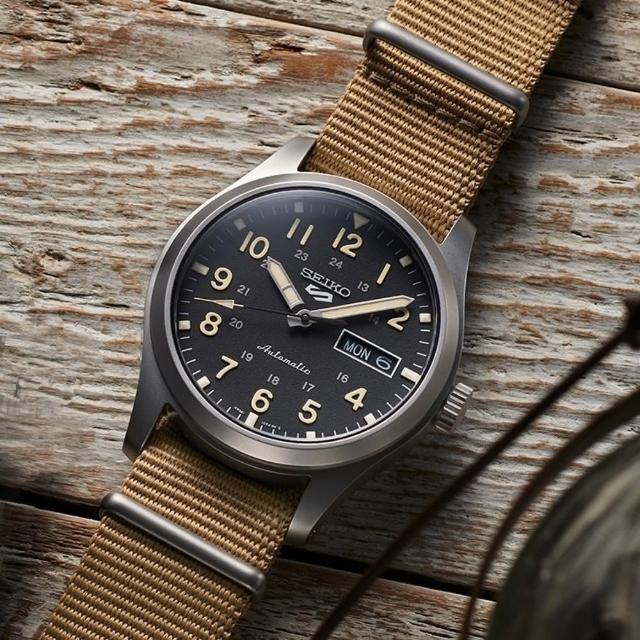 【SEIKO 精工】5 Sports系列 Lineup 復古軍風 機械腕錶 父親節 禮物 推薦 (SRPG35K1/4R36-10A0U)
