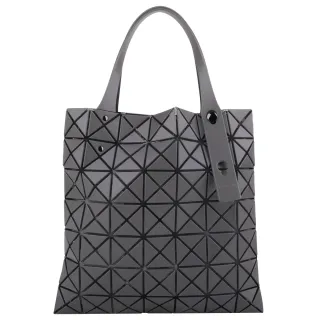 【ISSEY MIYAKE 三宅一生】BAOBAO 皮質幾何小菱格7x7手提包/霧面(深灰)