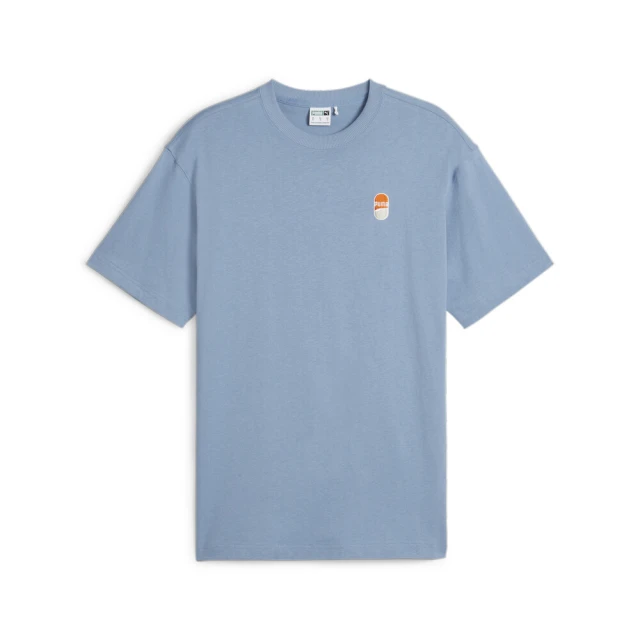 【PUMA】短袖 上衣 T恤 運動 休閒 男 女 中性款 流行系列Downtown 180 藍色 歐規(62437520)