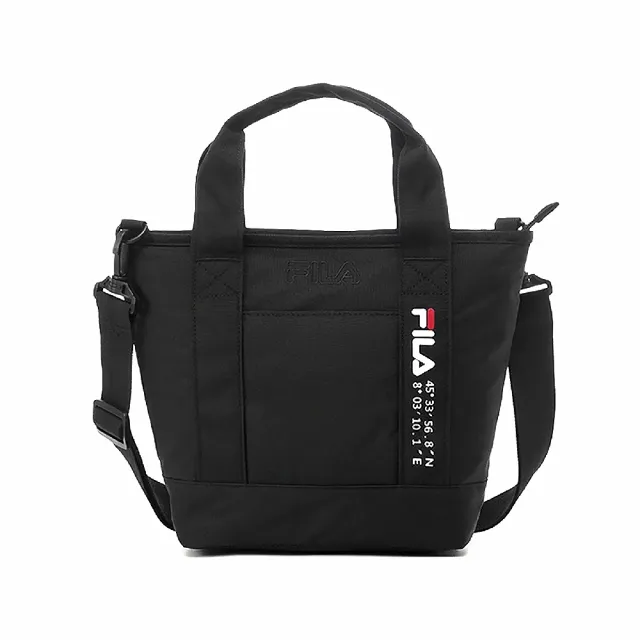 FILA】托特包Tote Bag 黑白可拆背帶手提多夾層手提包肩背包側背包