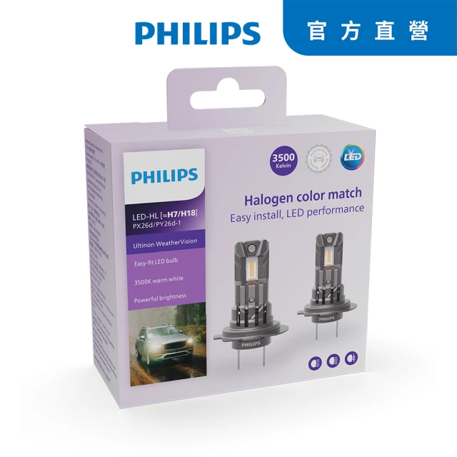 Philips 飛利浦Philips 飛利浦 PHILIPS飛利浦LED U2510直上升級型頭燈+80%黃光 3500K(U2510)