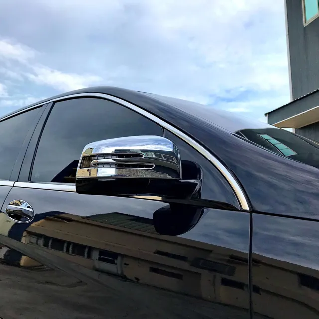 【IDFR】Benz 賓士 ML W164 2010~2011 鍍鉻銀 後視鏡蓋 外蓋飾貼(車燈框 改裝 鍍鉻 ML W164)