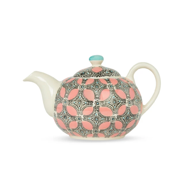 【T2 Tea】T2夢幻般的扇形_茶壺_粉色(T2 Fantastic Fandangle Teapot Pink Stamp)