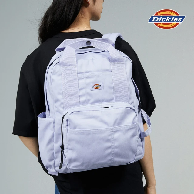 Dickies 男女款宇宙藍紫色簡約品牌Logo織標大容量後背包｜DK013008H18