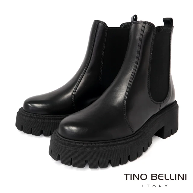 TINO BELLINI 貝里尼TINO BELLINI 貝里尼 義大利進口厚底切爾西短靴FWMT003A(黑色)