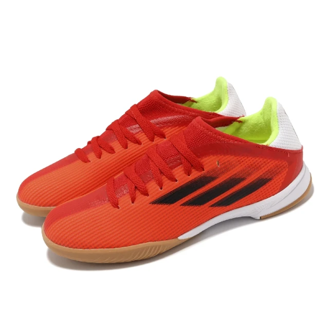 adidas 愛迪達adidas 愛迪達 足球鞋 X Speedflow.3 In J 中童 橘 黑 網布 室內足球 運動鞋 小朋友 愛迪達(FY3314)