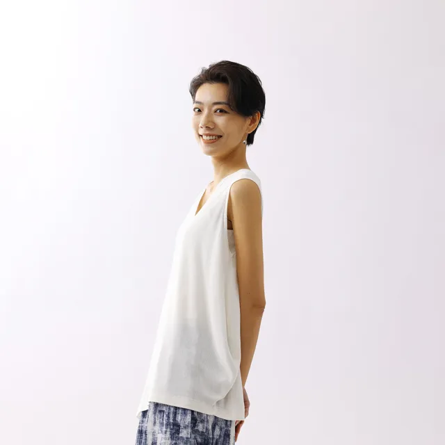 【giordano ladies】23SS_不對稱設計V領背心(02353036)