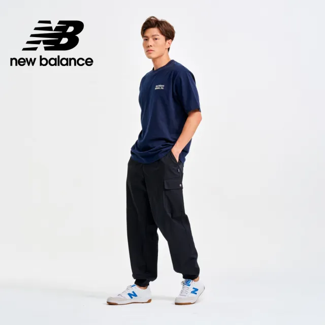 【NEW BALANCE】NB 背面標語寬鬆短袖上衣_男性_藍色_MT41588NNY(美版 版型偏大)