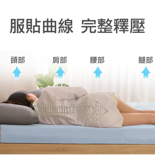 【LooCa】吸濕排汗超透氣12cm記憶床墊(單人3尺-送記憶枕X1)