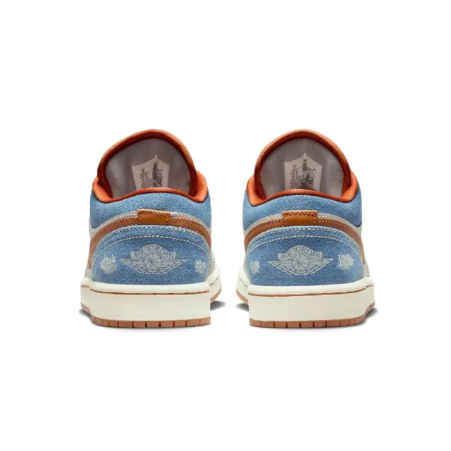 【NIKE 耐吉】W Air Jordan 1 Low SE Phantom 拼接 丹寧牛仔 AJ1 女鞋 休閒鞋 FZ5045-091