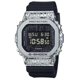 【CASIO 卡西歐】G-SHOCK 油漬搖滾 頹廢風格潮流 多功能電子腕錶 母親節 禮物(GM-5600GC-1)