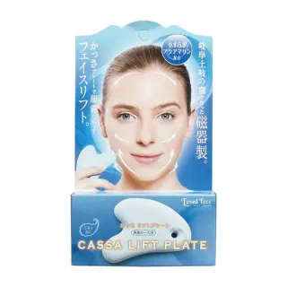 【台隆手創館】日本製臉部陶瓷刮痧板/指壓棒(粉藍)
