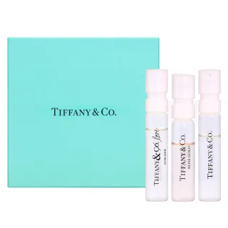 【Tiffany&Co. 蒂芙尼】Tiffany & Co. 蒂芬妮 經典香水針管禮盒 3入組- 同名女+玫瑰金+愛語女(平行輸入)
