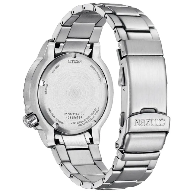 【CITIZEN 星辰】200米 潛水光動能手錶 44mm(BN0167-50H 珍珠灰)