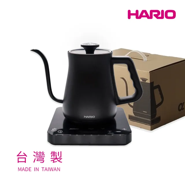 【HARIO】阿爾法溫控細口手沖壺-650ml-黑色(細嘴 EKA 台灣製 咖啡)