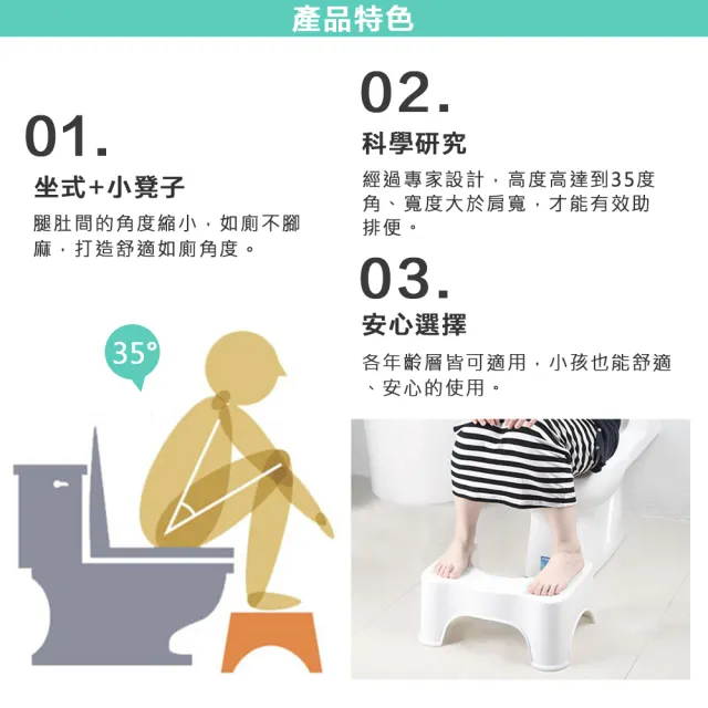 【樂邁家居】多功能 防滑 馬桶凳 腳踏凳 加厚 腳踏椅 墊腳椅(經典7色任選 成人 兒童皆適用)