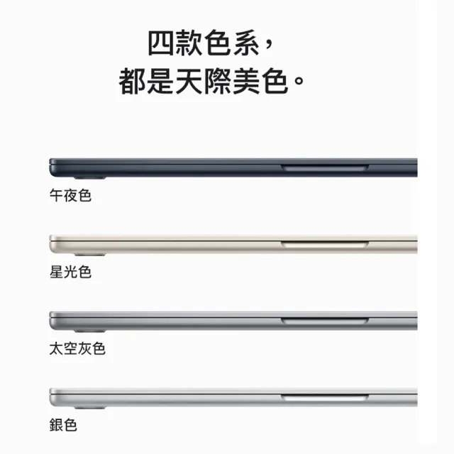 【Apple】無線滑鼠+手提電腦包★MacBook Air 13.6吋 M2 晶片 8核心CPU 與 8核心GPU 8G/256G SSD