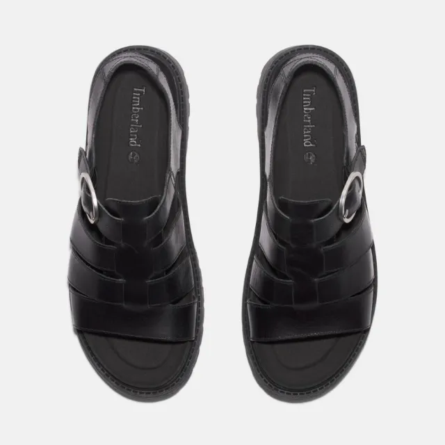 【Timberland】女款黑色休閒涼鞋(A635VW02)