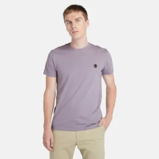 【Timberland】男款灰紫色短袖T恤(A2EKJEG7)