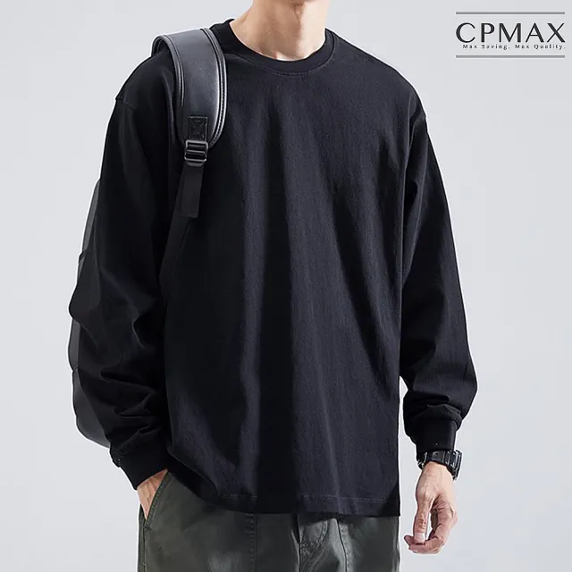 【CPMAX】重磅寬鬆圓領純棉T恤(寬鬆圓領長袖T 270g 內搭長袖上衣 T261)