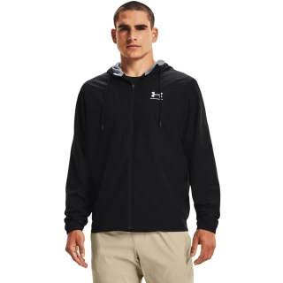 【UNDER ARMOUR】UA官方直營 男 Woven防風外套_1361621-003(黑色)