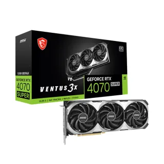 【MSI 微星】RTX4070 SUPER 12G VENTUS 3X OC 顯示卡+微星 MPG A750GF 金牌 電源供應器(70S+P組合)