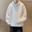 【CPMAX】日系提花連帽長袖帽T(純色連帽長袖上衣 鬆百搭休閒上衣 秋冬季男裝 T269)
