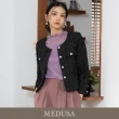 【MEDUSA 曼度莎】現貨-不規則珍珠釦混紡小香風外套 - 2色（M-XL）｜女外套 毛呢西裝外套 新品(201-10207)