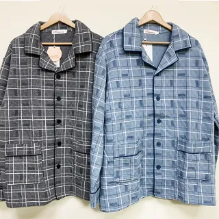 【MFN 蜜芬儂】男士格子超厚棉居家服(二尺碼任選)