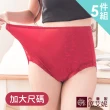 【SHIANEY 席艾妮】5件組 台灣製 超加大尺碼 高腰蕾絲內褲