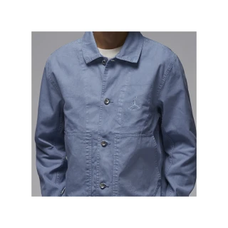 【NIKE 耐吉】Jordan Essentials Chicago 男款 藍色 水洗 做舊 襯衫 工裝 外套 FN4528-436