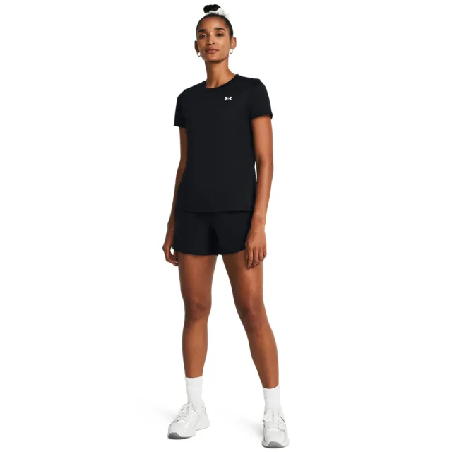 【UNDER ARMOUR】UA 女 Tech Solid 短袖T-Shirt_1384231-001(黑色)