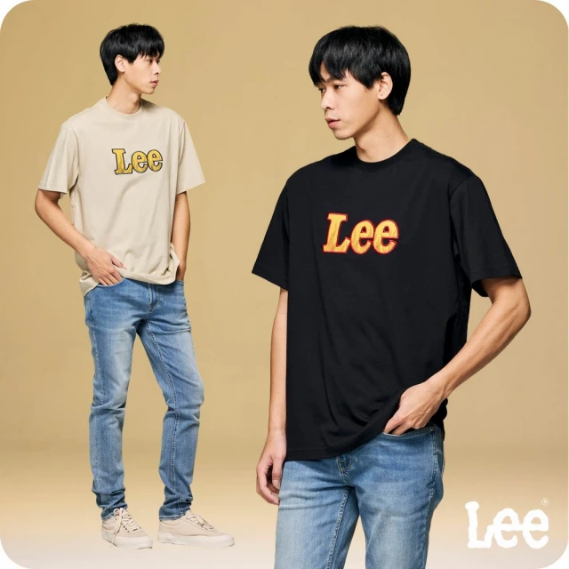 LeeLee 男裝 短袖T恤 / 火焰織標LOGO 共2色 季節性版型(LB402024169 / LB402024K11)